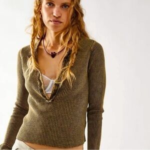 Free People Colt Thermal green size xsmall